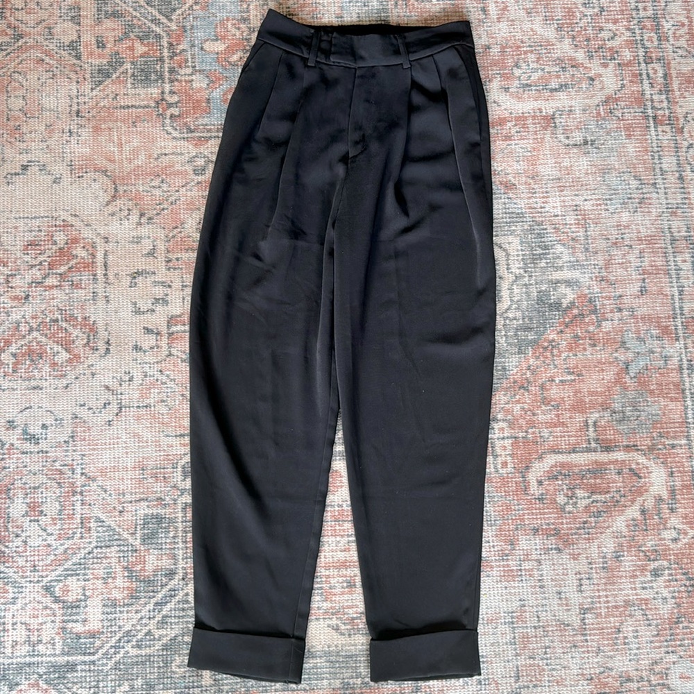 BB Dakota by Steve Madden Cuffed Black Straight Leg Trousers Size 0